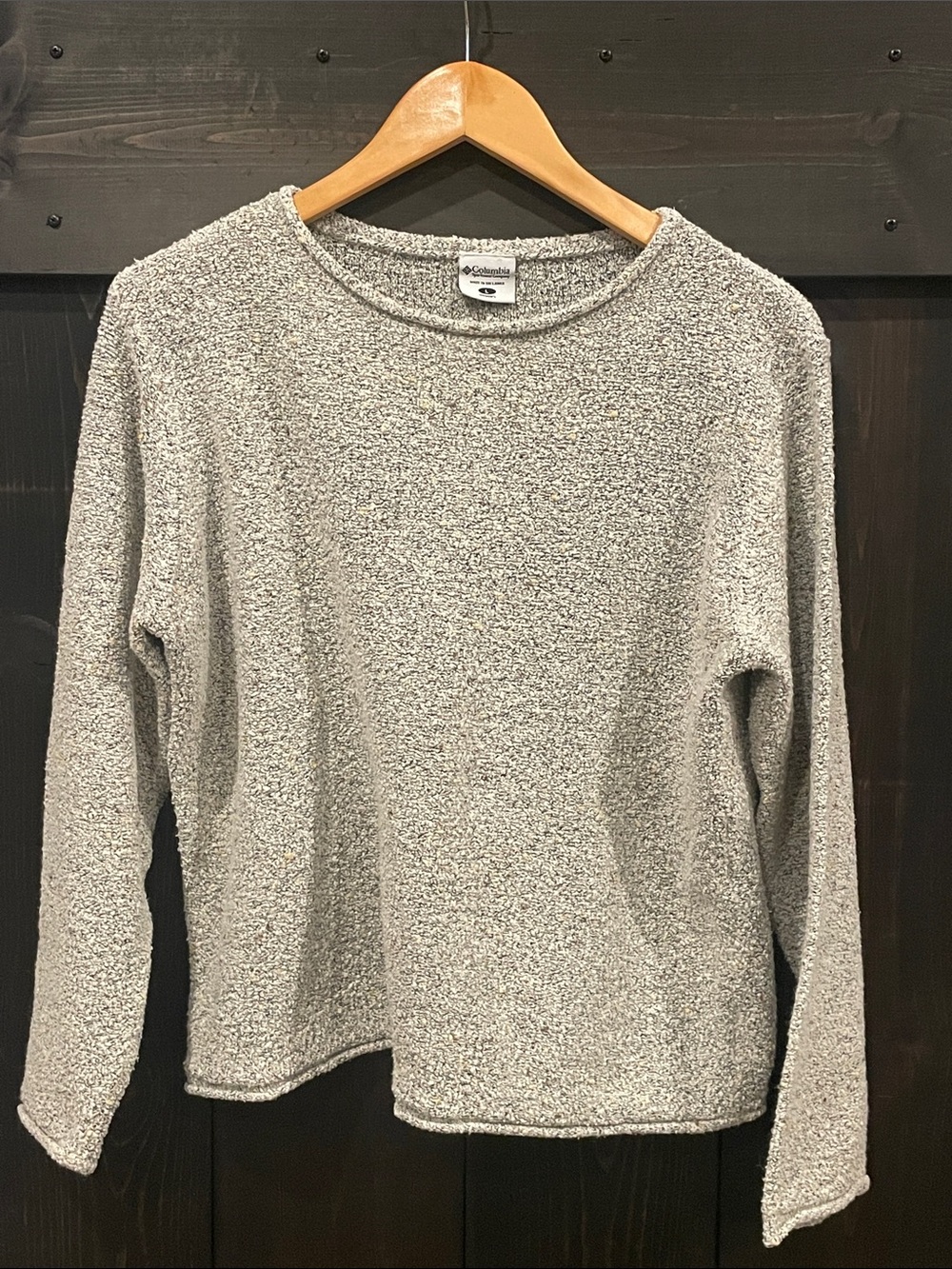 Columbia Heather Gray Fleece Crewneck Pullover